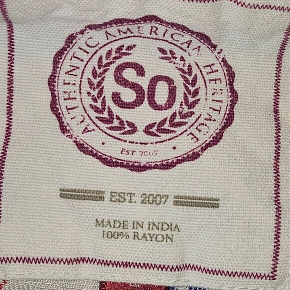 SO Blue and White Button Down Shirt Casual Plaid - Picture 4 of 6